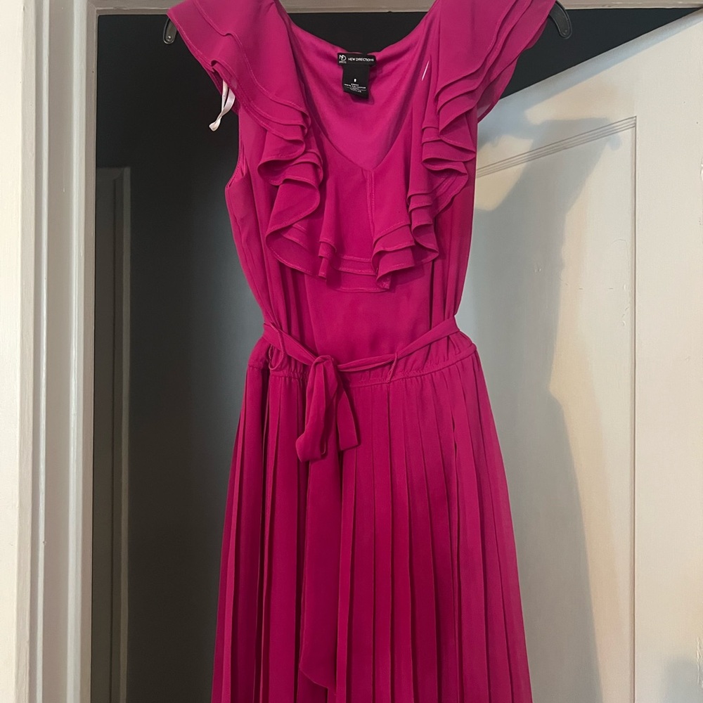 Elegant Pink Ruffled Dress